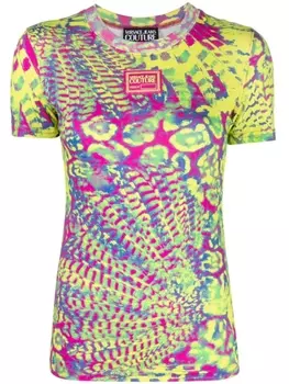 Versace Jeans Couture футболка с принтом, розовый