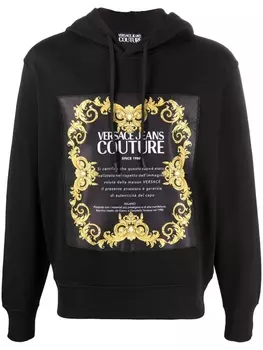Versace Jeans Couture худи с логотипом Baroque, черный