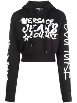 Versace Jeans Couture худи с логотипом, черный