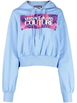 Versace Jeans Couture худи с логотипом, синий