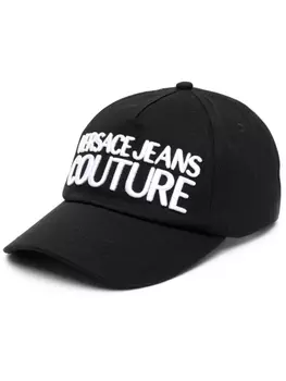 Versace Jeans Couture кепка с вышитым логотипом, черный