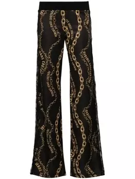 Versace Jeans Couture кружевные брюки Chain Couture, черный