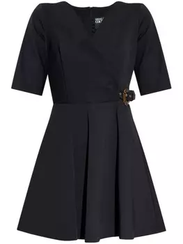 Versace Jeans Couture мини-платье с пряжкой-логотипом, черный