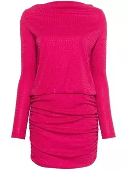 Versace Jeans Couture мини-платье, украшенное стразами, розовый