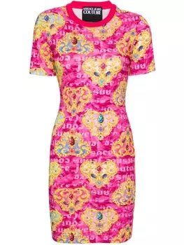 Versace Jeans Couture облегающее платье мини Couture, розовый