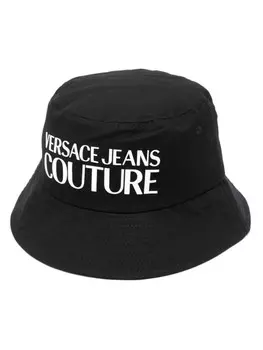 Versace Jeans Couture панама с логотипом, черный