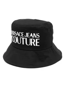 Versace Jeans Couture панама с нашивкой-логотипом, черный