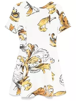 Versace Jeans Couture платье мини с принтом Barocco, белый