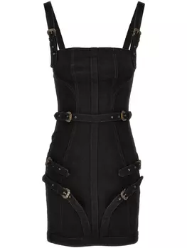 Versace Jeans Couture платье мини с пряжкой, черный