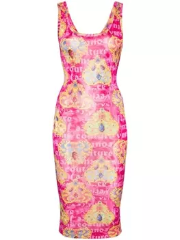 Versace Jeans Couture платье с принтом Heart-Couture, розовый