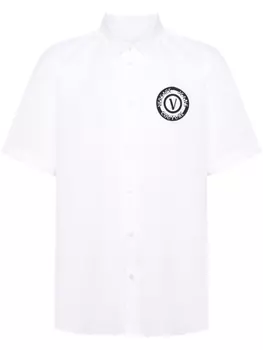 Versace Jeans Couture поплиновая рубашка V-Emblem, белый