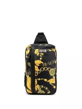 Versace Jeans Couture поясная сумка с принтом Chain Couture, черный