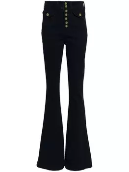 Versace Jeans Couture расклешенные джинсы с завышенной талией, синий