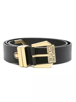 Versace Jeans Couture ремень с гравированным логотипом, черный