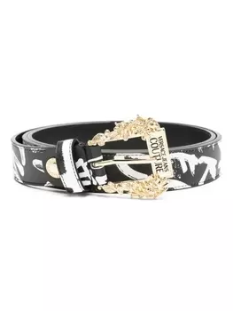 Versace Jeans Couture ремень с принтом Graffiti, черный