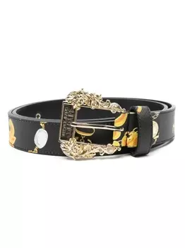 Versace Jeans Couture ремень с пряжкой-логотипом, черный