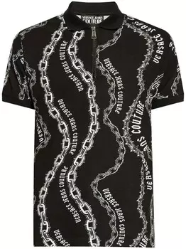 Versace Jeans Couture рубашка-поло Chain Couture, черный
