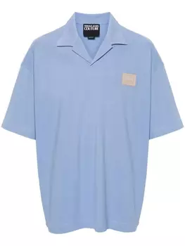 Versace Jeans Couture рубашка поло с логотипом, синий
