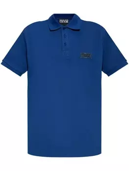Versace Jeans Couture рубашка поло с логотипом, синий