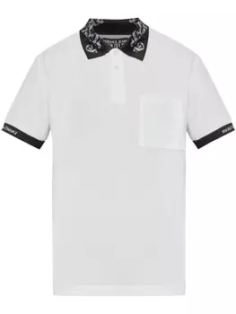 Versace Jeans Couture рубашка поло с принтом Barocco, белый