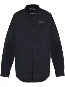 Versace Jeans Couture рубашка с логотипом, черный