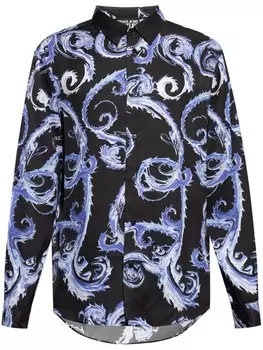 Versace Jeans Couture рубашка с принтом Watercolor Couture, черный