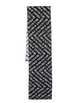 Versace Jeans Couture шарф с логотипом, черный