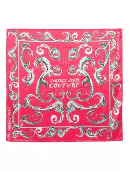 Versace Jeans Couture шелковый платок, розовый