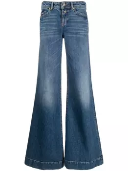 Versace Jeans Couture широкие джинсы с заниженной талией, синий