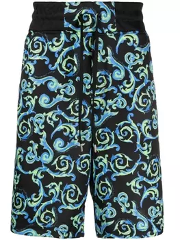 Versace Jeans Couture шорты с принтом Baroque, черный