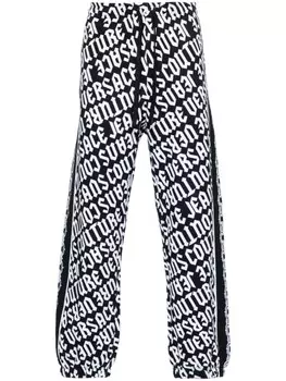 Versace Jeans Couture спортивные брюки с логотипом, черный