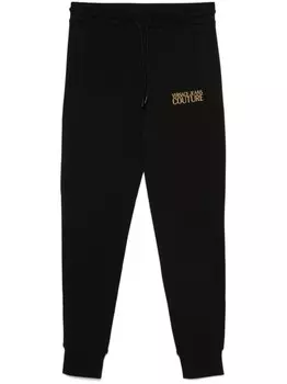 Versace Jeans Couture спортивные брюки с вышитым логотипом, черный