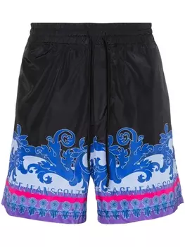 Versace Jeans Couture спортивные шорты с принтом Animalier, черный