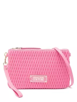 Versace Jeans Couture стеганая сумка через плечо с логотипом, розовый