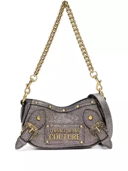 Versace Jeans Couture сумка через плечо из искусственной кожи с заклепками, серебристый
