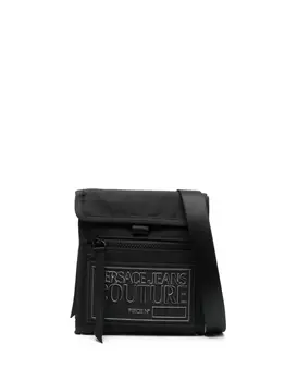 Versace Jeans Couture сумка-мессенджер с нашивкой-логотипом, черный