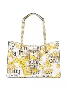 Versace Jeans Couture сумка-тоут с принтом Barocco, белый
