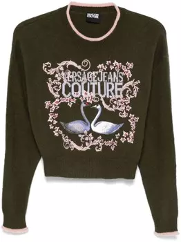 Versace Jeans Couture свитер Swan Lake, зеленый