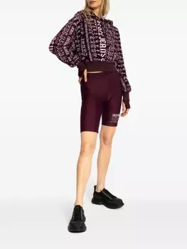 Versace Jeans Couture толстовка с капюшоном и логотипом, фиолетовый