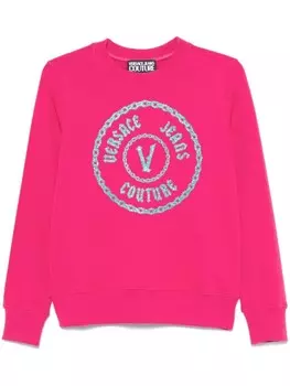 Versace Jeans Couture толстовка с логотипом, розовый