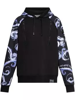 Versace Jeans Couture толстовка с принтом в стиле барокко, черный