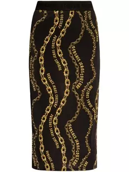 Versace Jeans Couture юбка с логотипом, черный