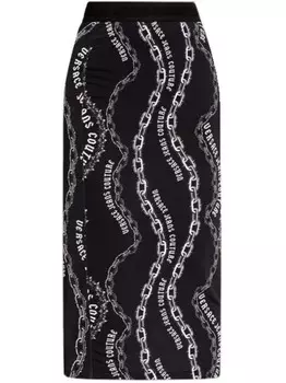 Versace Jeans Couture юбка с логотипом, черный