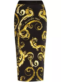 Versace Jeans Couture юбка с логотипом, черный