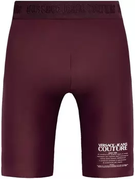 Versace Jeans Couture велосипедные шорты с логотипом, красный