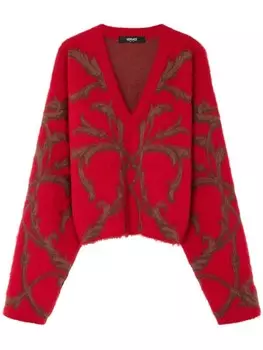 Versace кардиган Acanthus Leaves, красный