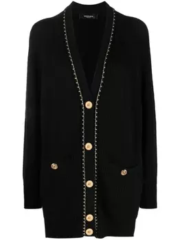 Versace кардиган на пуговицах, черный