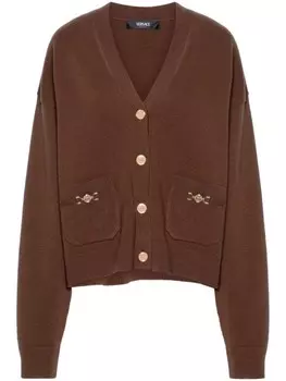 Versace кардиган с пуговицами Medusa, коричневый