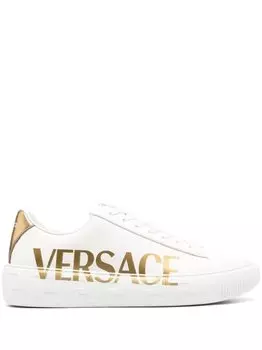 Versace кеды La Greca с логотипом, белый