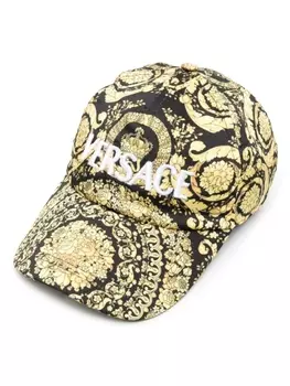 Versace кепка Baroque с вышитым логотипом, желтый